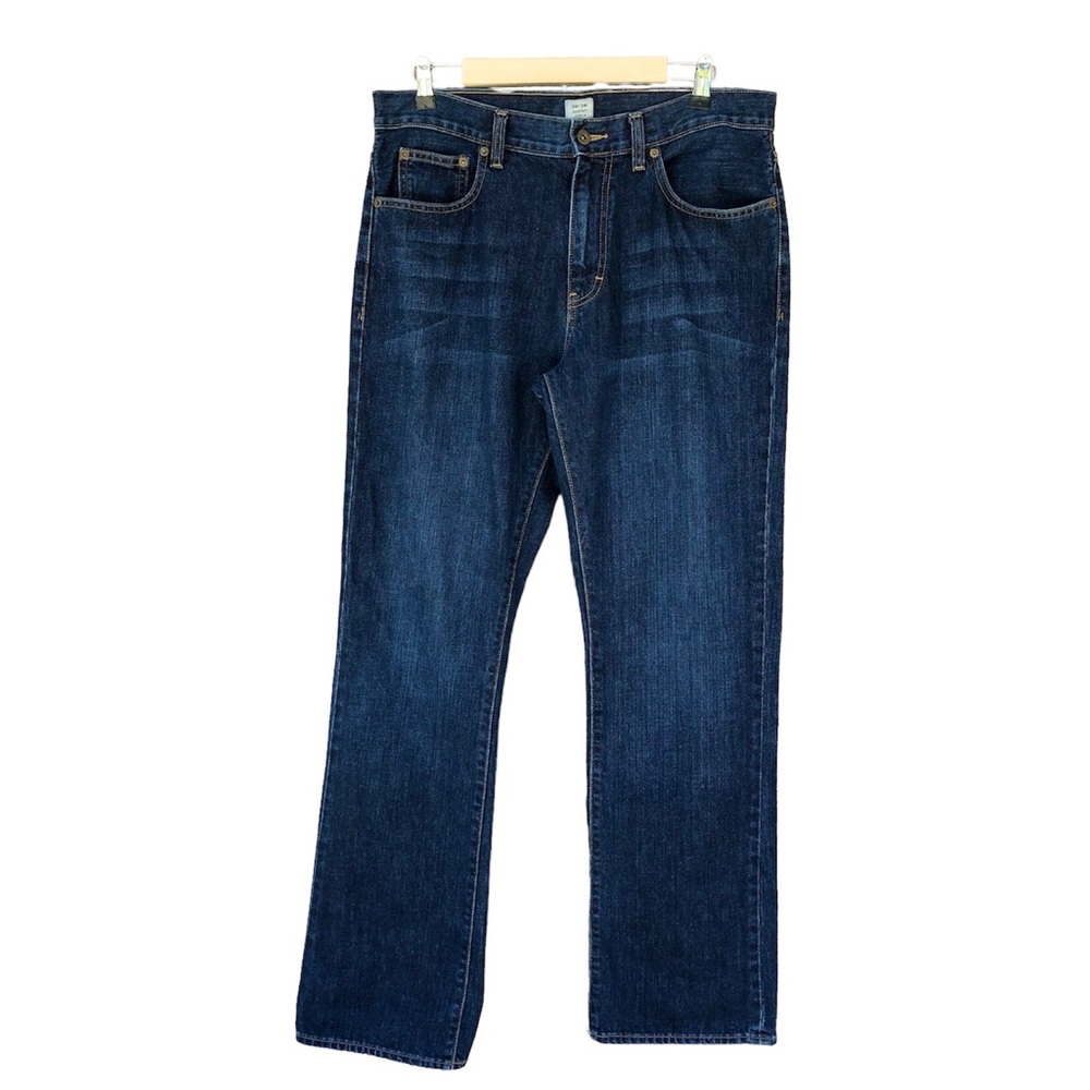J.crew Cotton Style 86572 Mens Blue Wash Boot Cut‎ Jeans  34W 34L